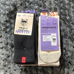Men's Black and White Socks